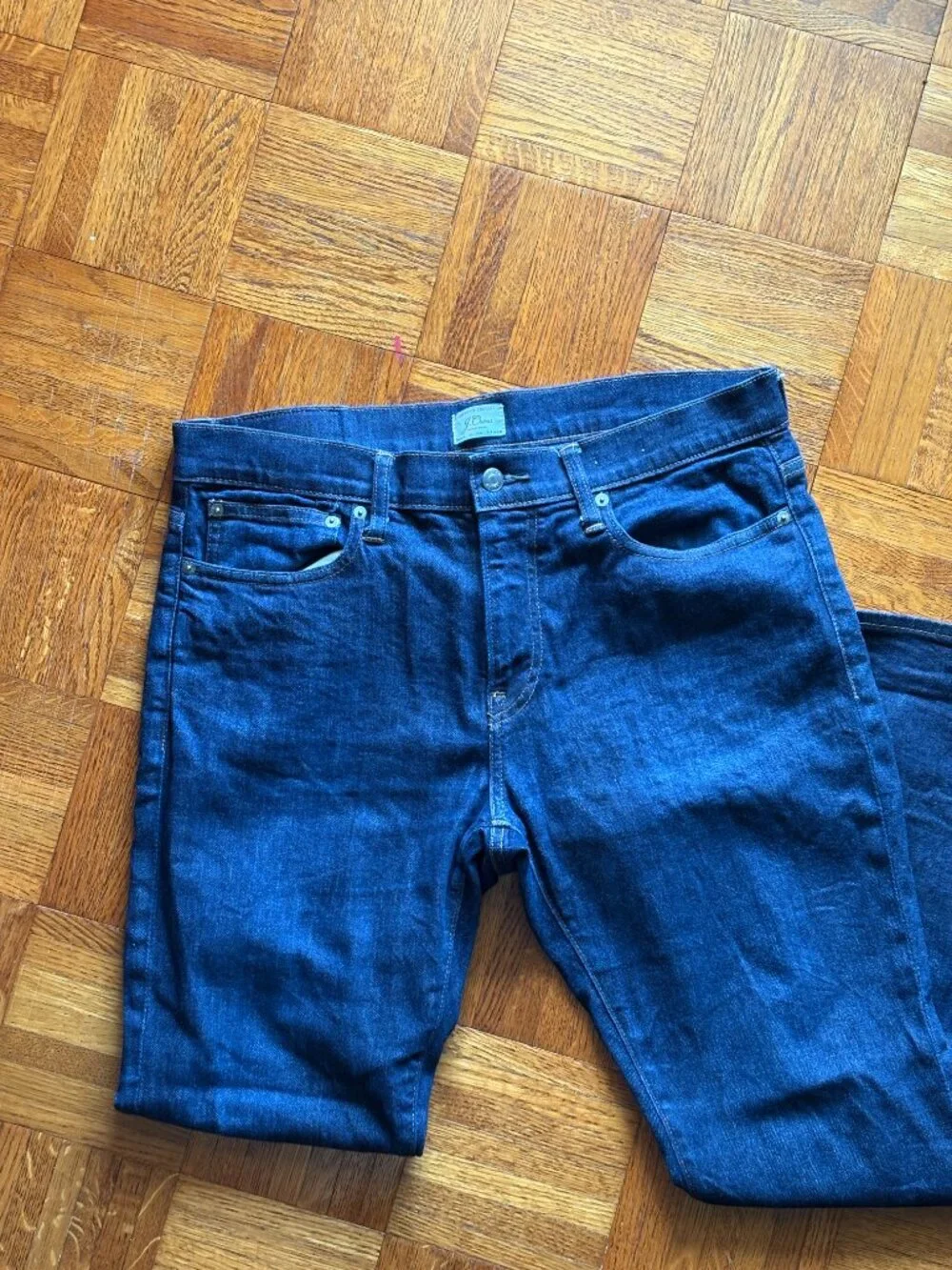 Jcrew Mens 484 Slim-fit Bergen five-pocket pant W34 L30 Nantucket Navy